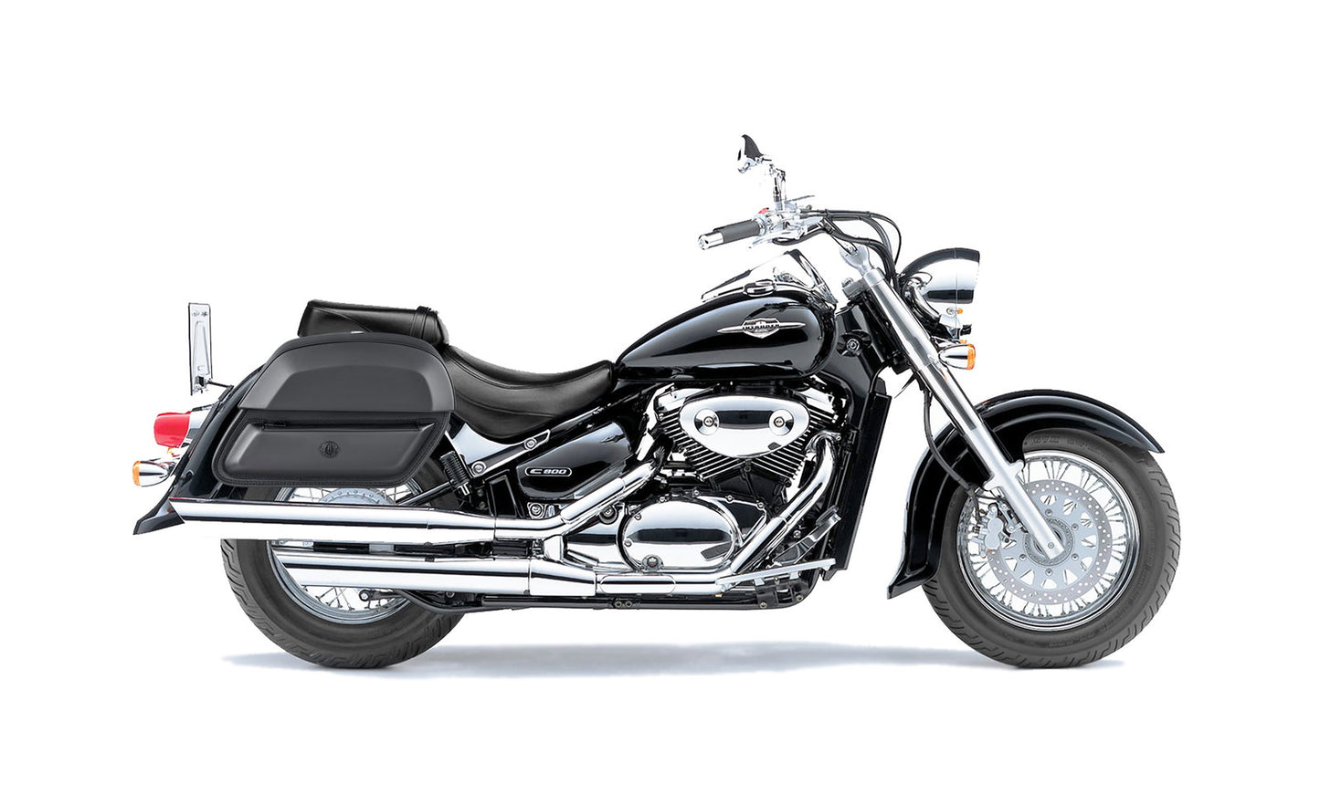 28L - Pantheon Medium Hard Mount Suzuki Volusia 800 Leather Motocicleta Alforjas