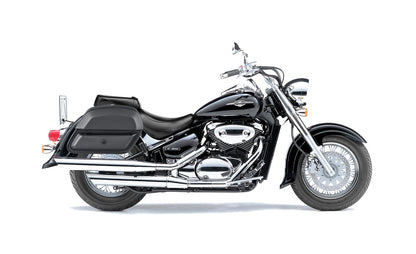 28L - Pantheon Medium Hard Mount Suzuki Volusia 800 Leather Motocicleta Alforjas