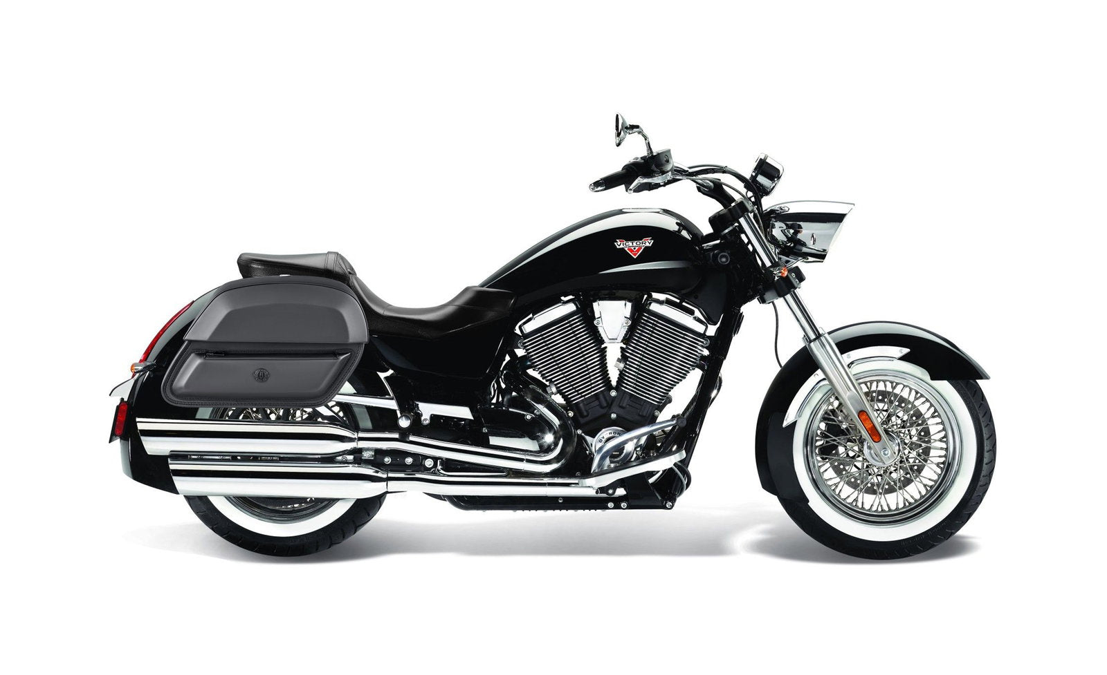 28L - Pantheon Medium Hard Mount Victory Boardwalk Leather Motocicleta Alforjas
