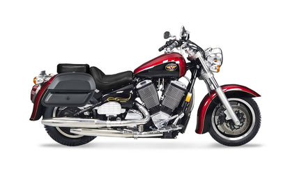 28L - Pantheon Medium Hard Mount Victory V92C Leather Motocicleta Alforjas