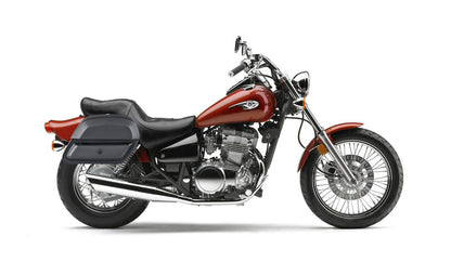 28L - Pantheon Medium Hard Mount Kawasaki Vulcan 500 EN500 Leather Alforjas