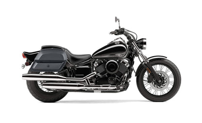 28L - Pantheon Medium Hard Mount Yamaha V Star 650 Custom XVS65T Leather Motocicleta Alforjas