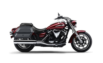 28L - Pantheon Medium Hard Mount Yamaha V Star 950 Leather Motocicleta Alforjas