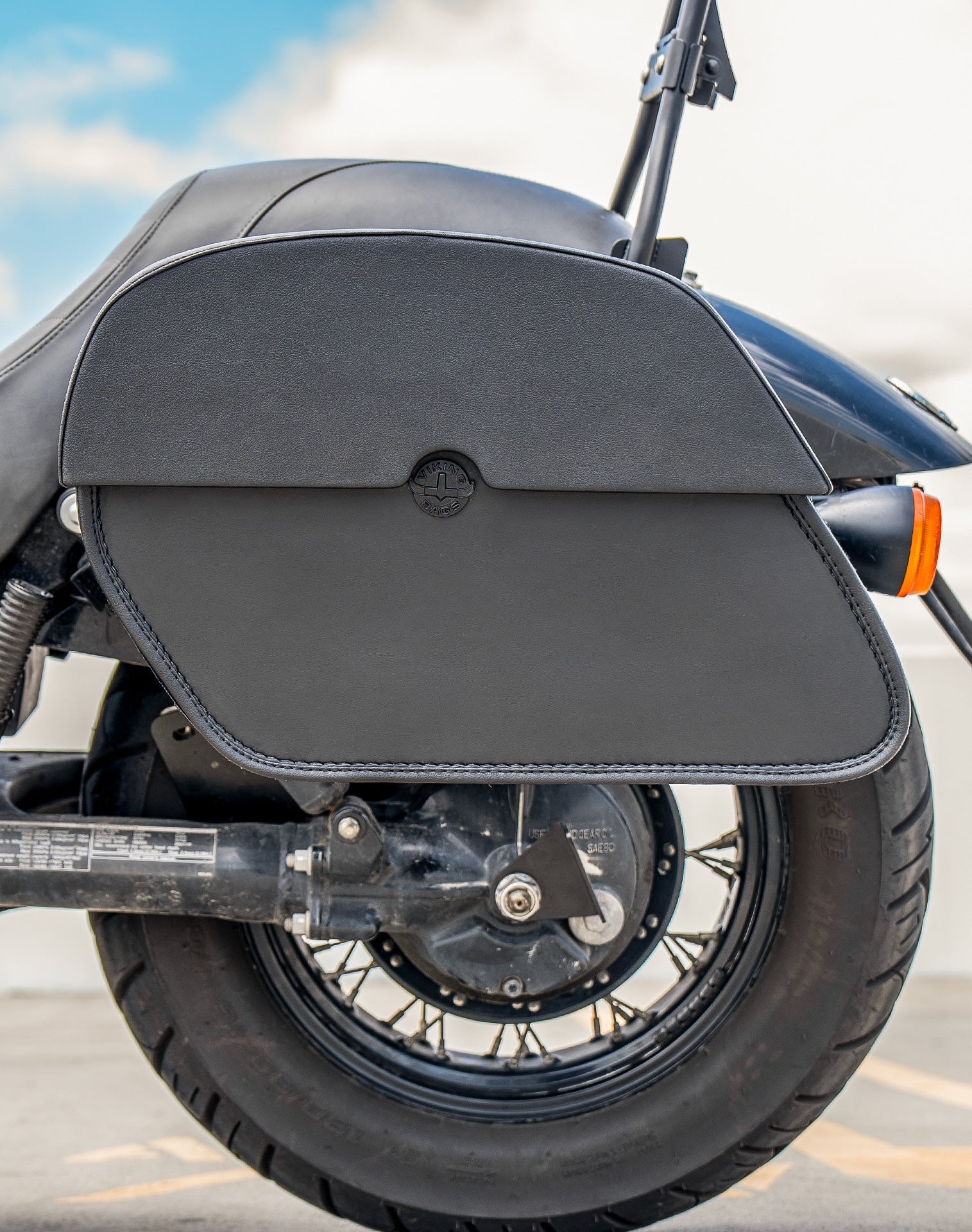 28L - Panzer Medium Quick Mount Honda 750 Shadow Phantom Leather Alforjas