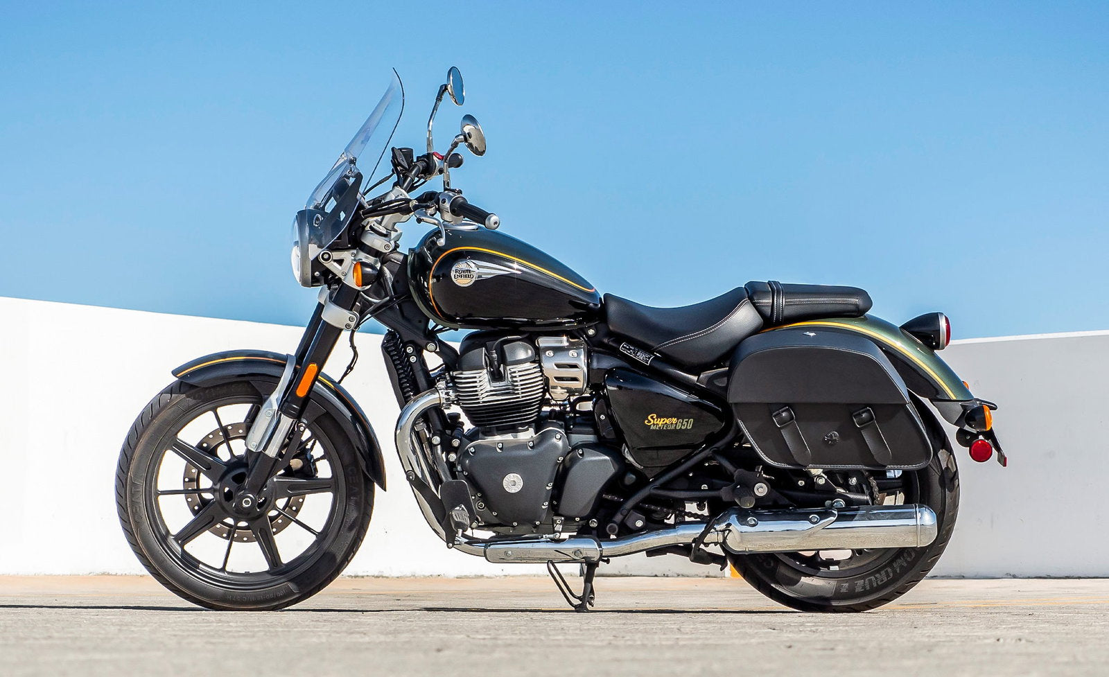 28L - Baelor Medium Quick Mount Royal Enfield Super Meteor 650 Motocicleta Alforjas