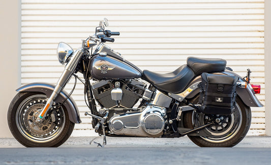 15L - Incognito Quick Mount Medium Solo Motocicleta Alforja (Left Only) para Harley Softail Fat Boy FLSTF/I