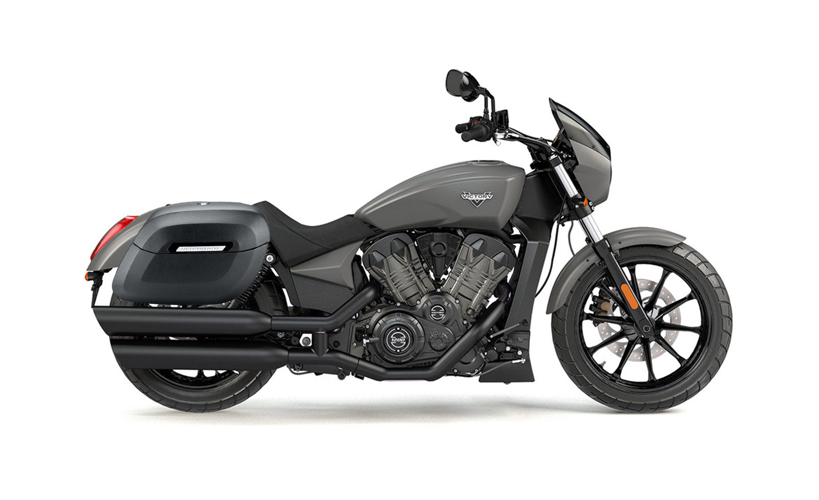 36L - Lamellar Raven XL Shock Cutout Victory Octane Matte Hard Alforjas
