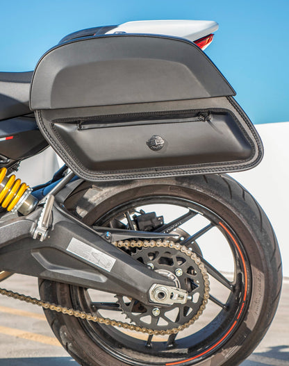 28L - Pantheon Medium Quick Mount Ducati Monster 797 Motocicleta Alforjas