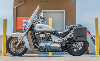 15L - Outlaw Quick Mount Medium Suzuki Boulevard C50 VL800 Hard Solo Alforja (Left Only)