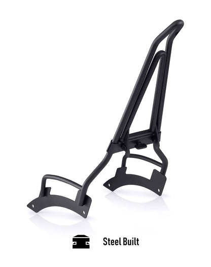 Iron Born Blade 25" Sissy bar with Foldable Luggage Rack para Indian Scout Bobber Sixty Matte Black