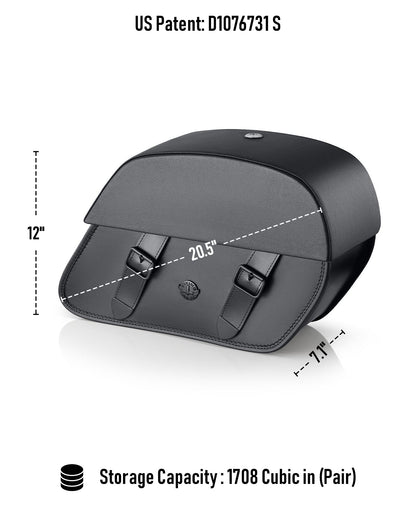28L - Baelor Medium Quick Mount Indian Chief Motocicleta Alforjas