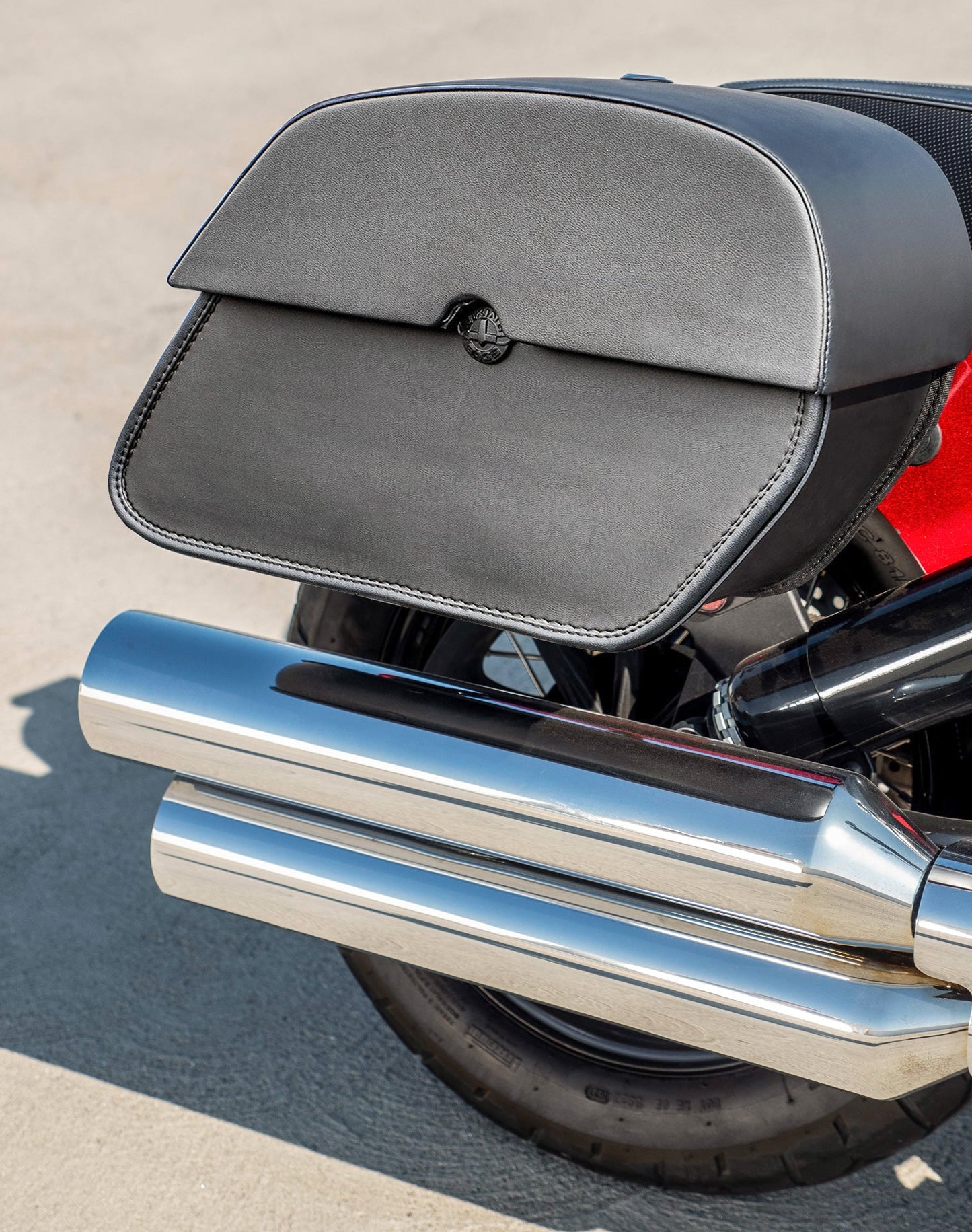 28L - Panzer Medium Quick Mount Indian Chief Bobber Motocicleta Alforjas