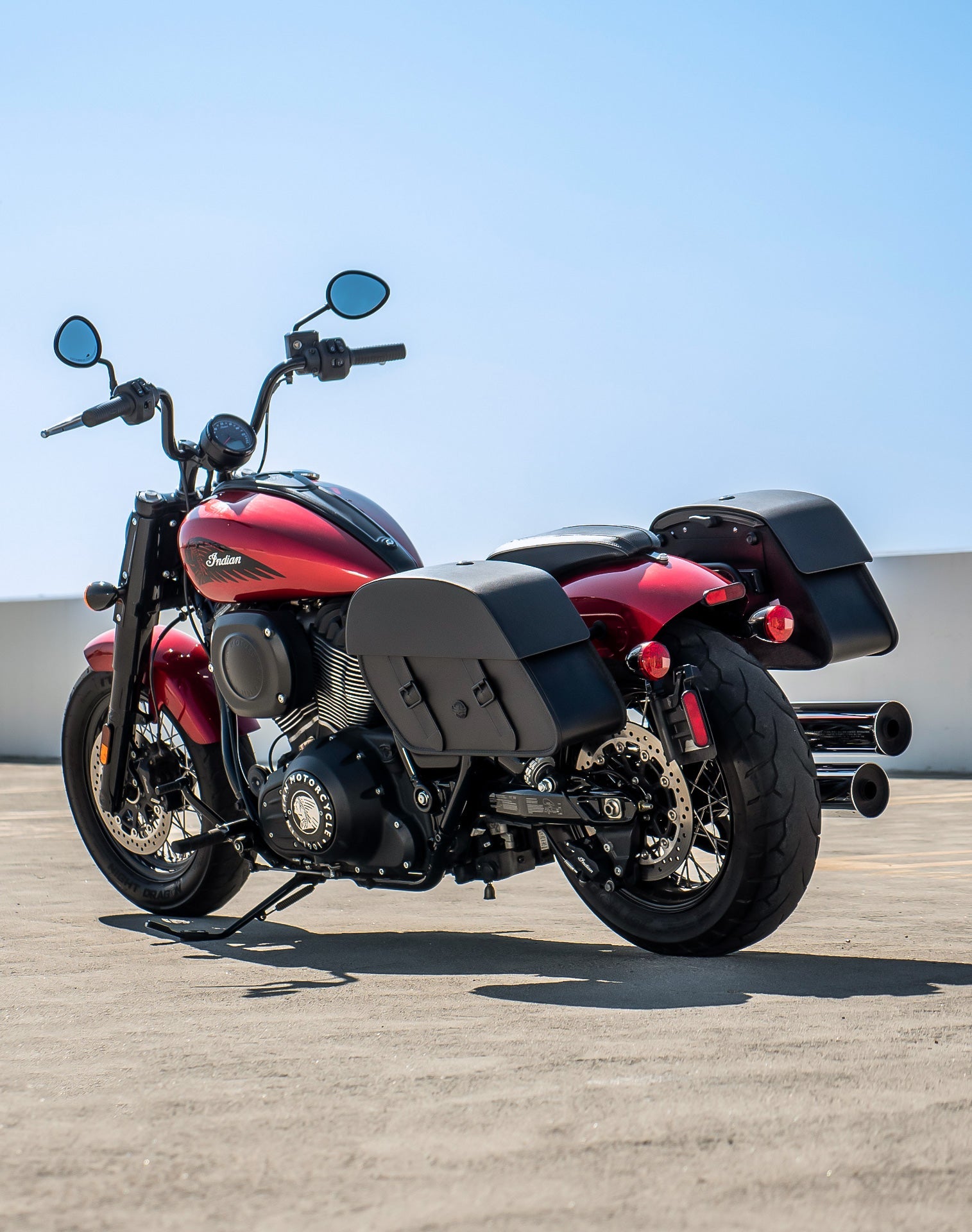 28L - Baelor Medium Quick Mount Indian Super Chief Motocicleta Alforjas