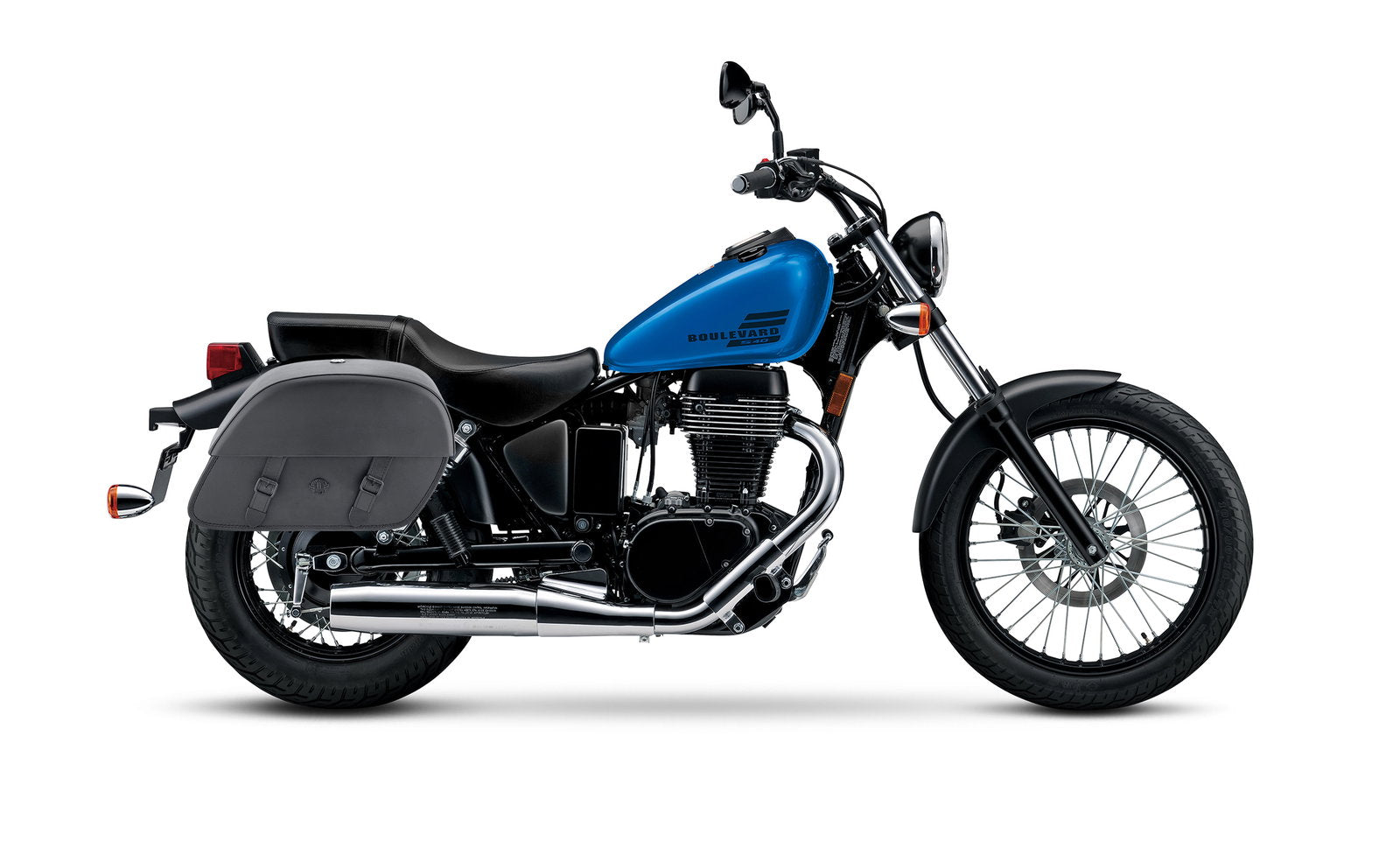 32L - Baelor Large Hard Mount Shock Cutout Suzuki Boulevard S40 Savage LS650 Alforjas