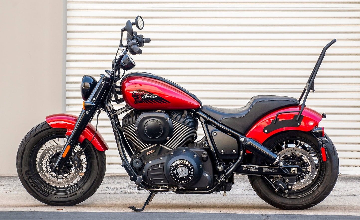 Iron Born Blade 25" Indian Sport Chief (2023+) Sissy bar with Foldable Luggage Rack Matte Black
