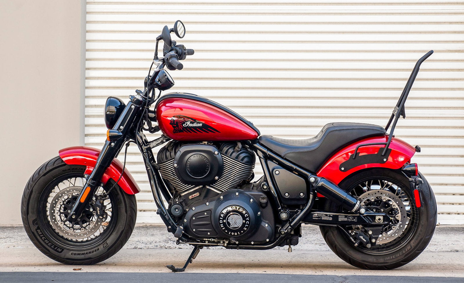 Iron Born Blade 25" Indian Sport Chief (2023+) Sissy bar with Foldable Luggage Rack Matte Black