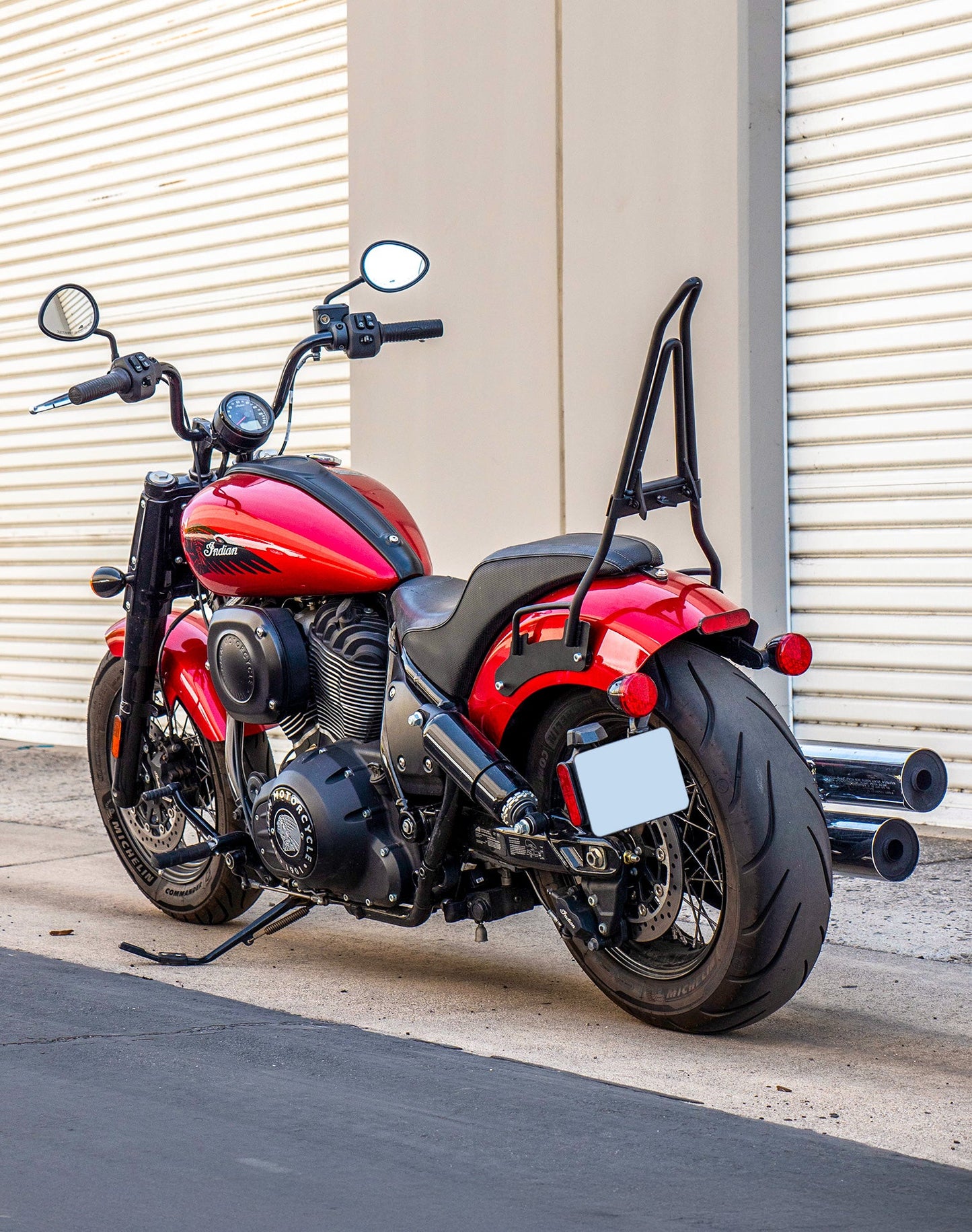 Iron Born Blade 25" Indian Sport Chief (2023+) Sissy bar with Foldable Luggage Rack Matte Black