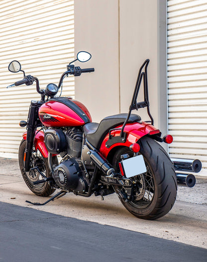 Iron Born Blade 25" Indian Sport Chief (2023+) Sissy bar with Foldable Luggage Rack Matte Black