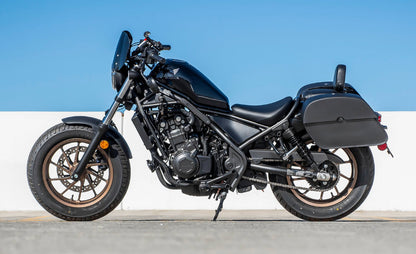 28L - Panzer Medium Quick Mount Honda Rebel 300 Leather Alforjas