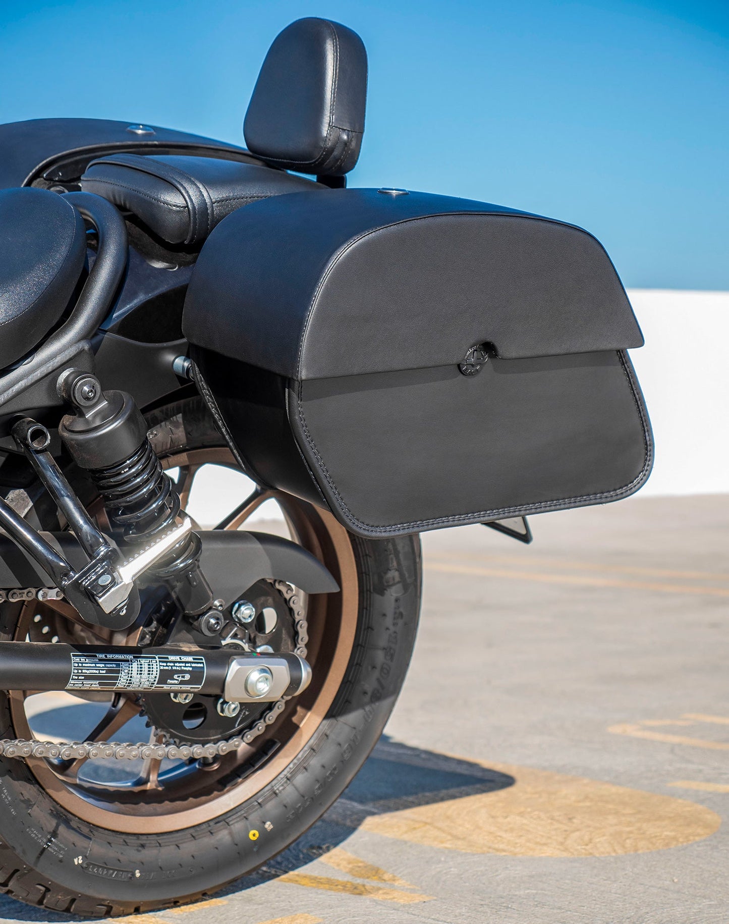 28L - Panzer Medium Quick Mount Honda Rebel 500 Leather Alforjas