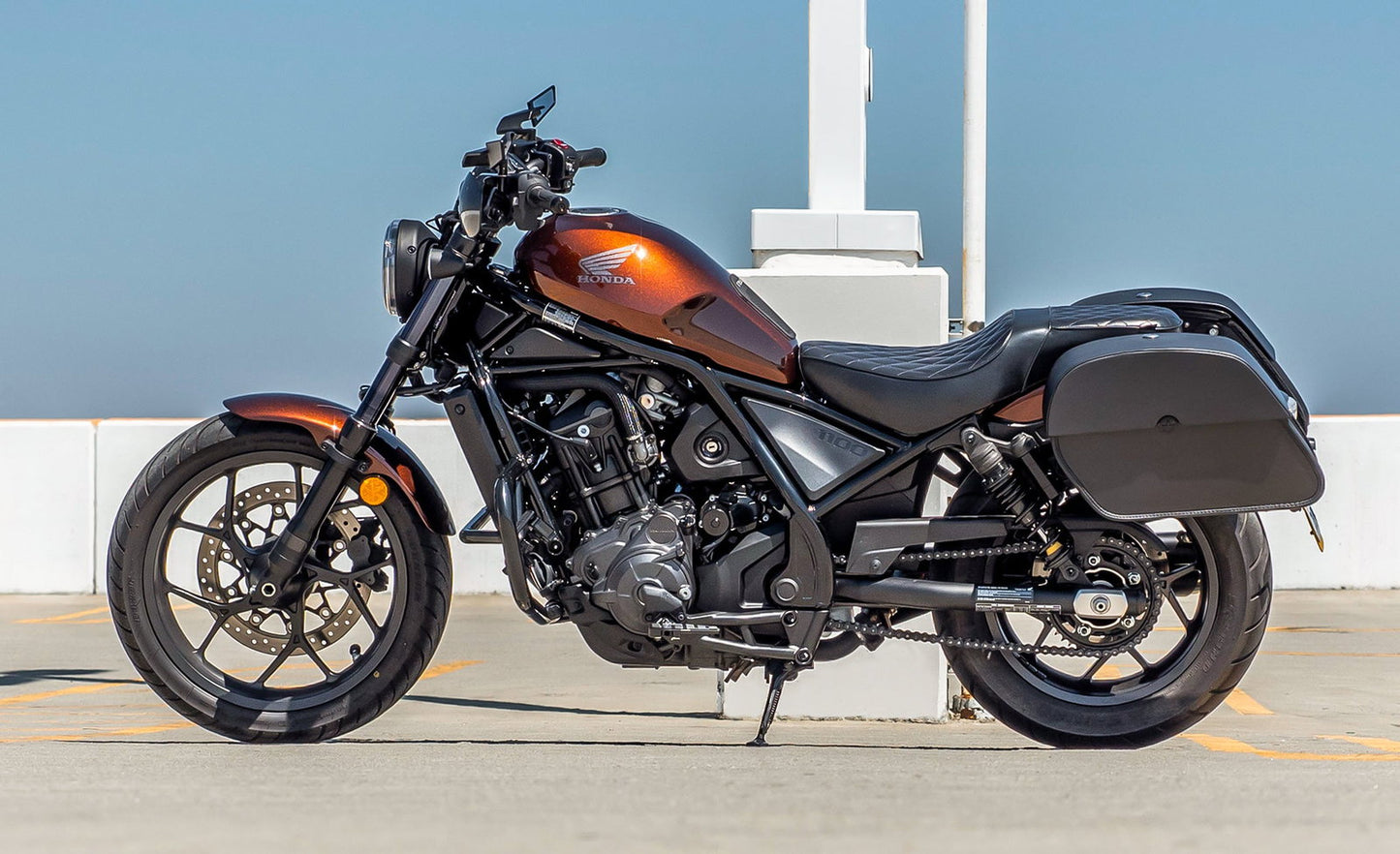 28L - Panzer Medium Quick Mount Honda Rebel 1100 Leather Alforjas