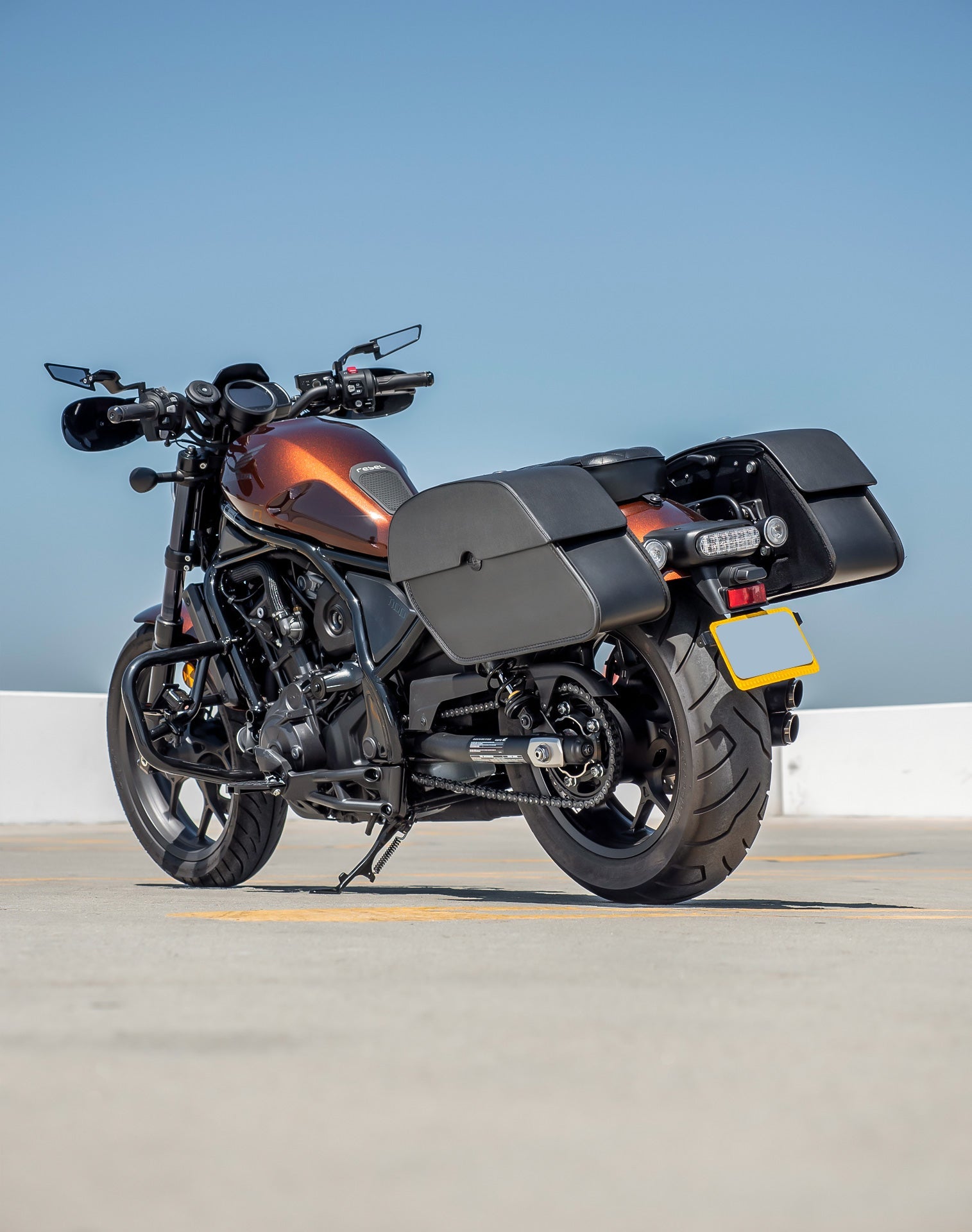 28L - Panzer Medium Quick Mount Honda Rebel 1100 Leather Alforjas