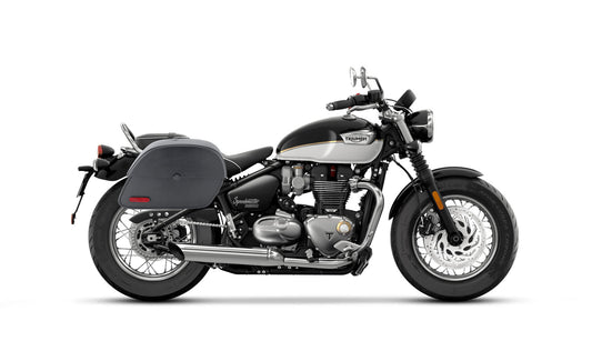 28L - Panzer Medium Quick Mount Triumph Bonneville Speedmaster 2018+ Leather Alforjas