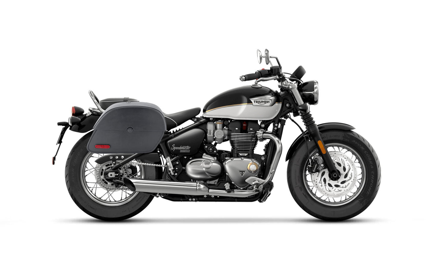 28L - Panzer Medium Quick Mount Triumph Bonneville Speedmaster 2018+ Leather Alforjas