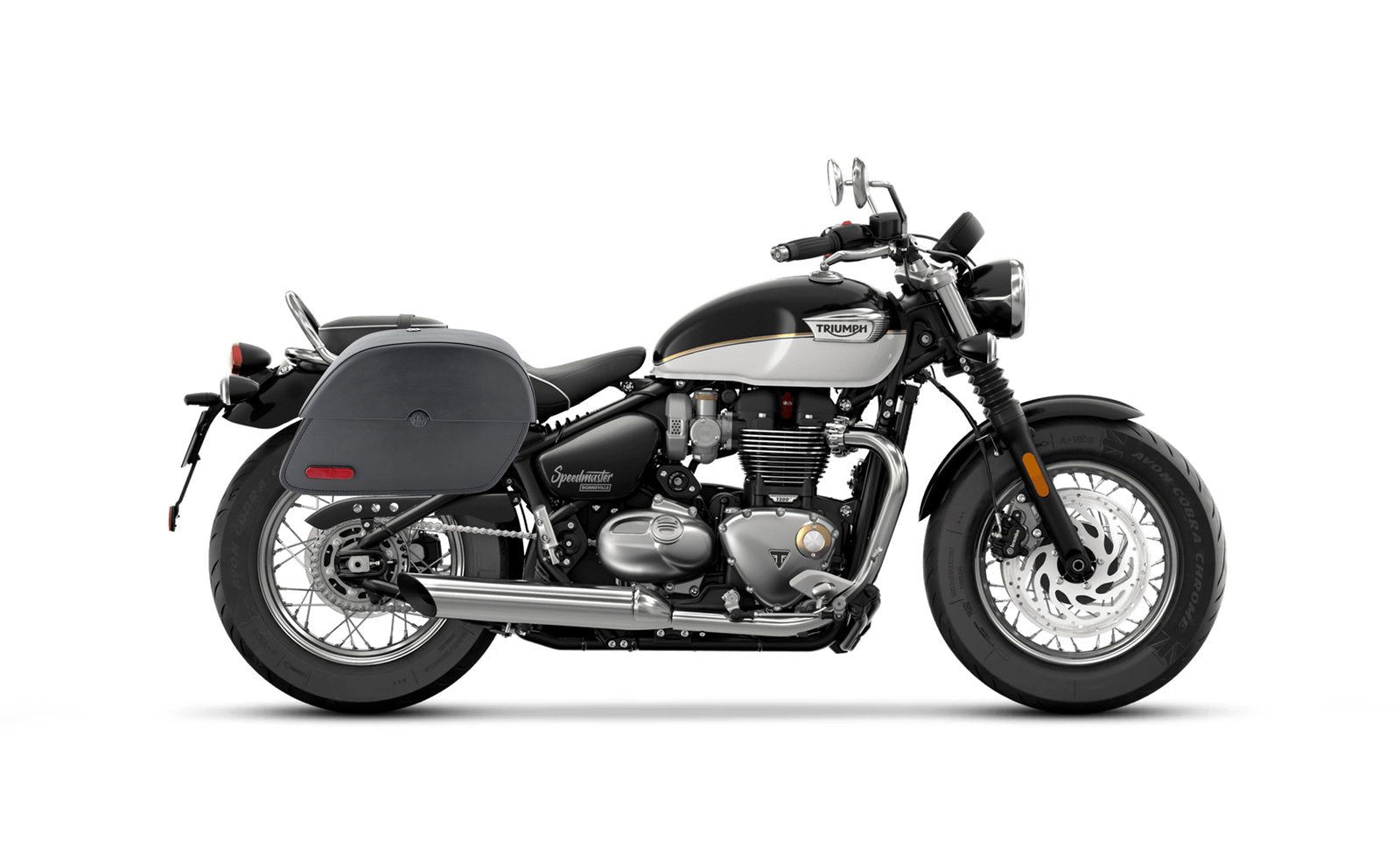 28L - Panzer Medium Quick Mount Triumph Bonneville Speedmaster 2018+ Leather Alforjas