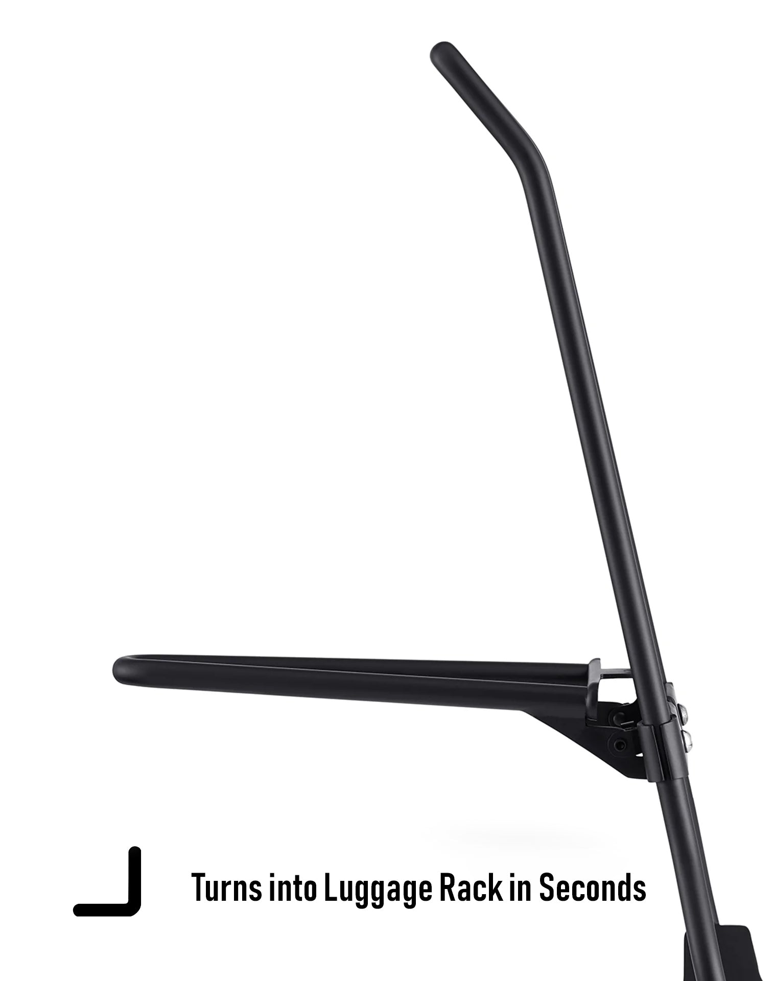 Iron Born Blade 25" Indian Scout Sissy bar with Foldable Luggage Rack Matte Black