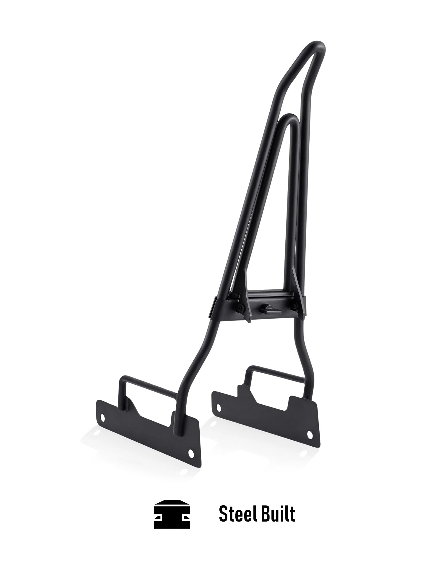 Iron Born Blade 25" Indian Scout Sissy bar with Foldable Luggage Rack Matte Black