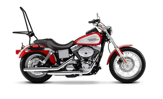 Iron Born Blade 25" Sissy bar with Foldable Luggage Rack para Harley Dyna Low Rider FXDL Matte Black