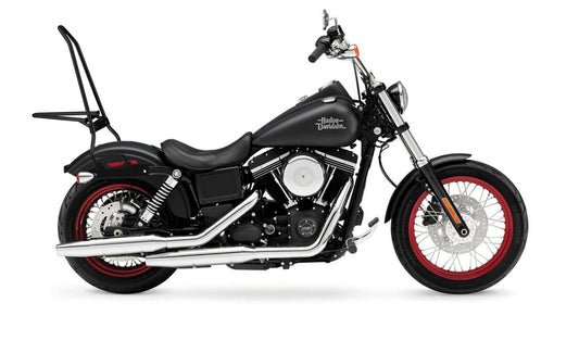 Iron Born Blade 25" Sissy bar with Foldable Luggage Rack para Harley Dyna Street Bob FXDB Matte Black