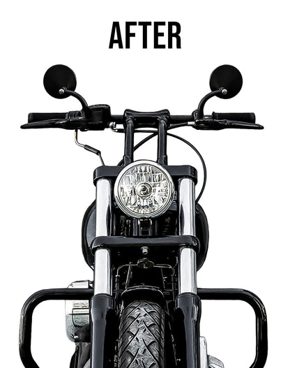 Viking Warlock 8" Pullback Handlebar Risers para Harley Dyna Street Bob FXDB/I Gloss Black