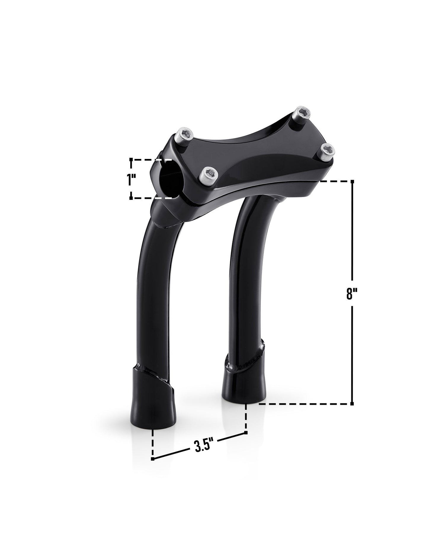 Viking Warlock 8" Pullback Handlebar Risers para Harley Dyna Street Bob FXDB/I Gloss Black