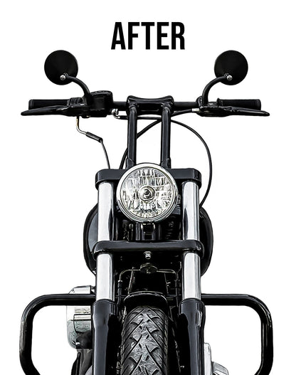 Viking Warlock 12" Pullback Handlebar Risers para Harley Dyna Low Rider FXDL/I Gloss Black