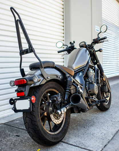 Iron Born Blade 25" Sissy bar with Foldable Luggage Rack para Honda Rebel 500/ABS Matte Black