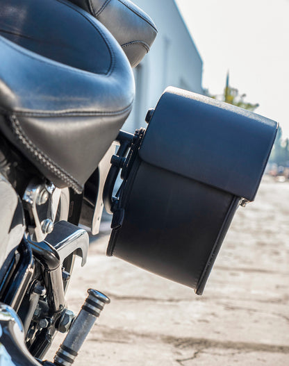 28L - Panzer Medium Quick Mount Motocicleta Alforjas para Harley Softail Fat Boy Lo FLSTFB