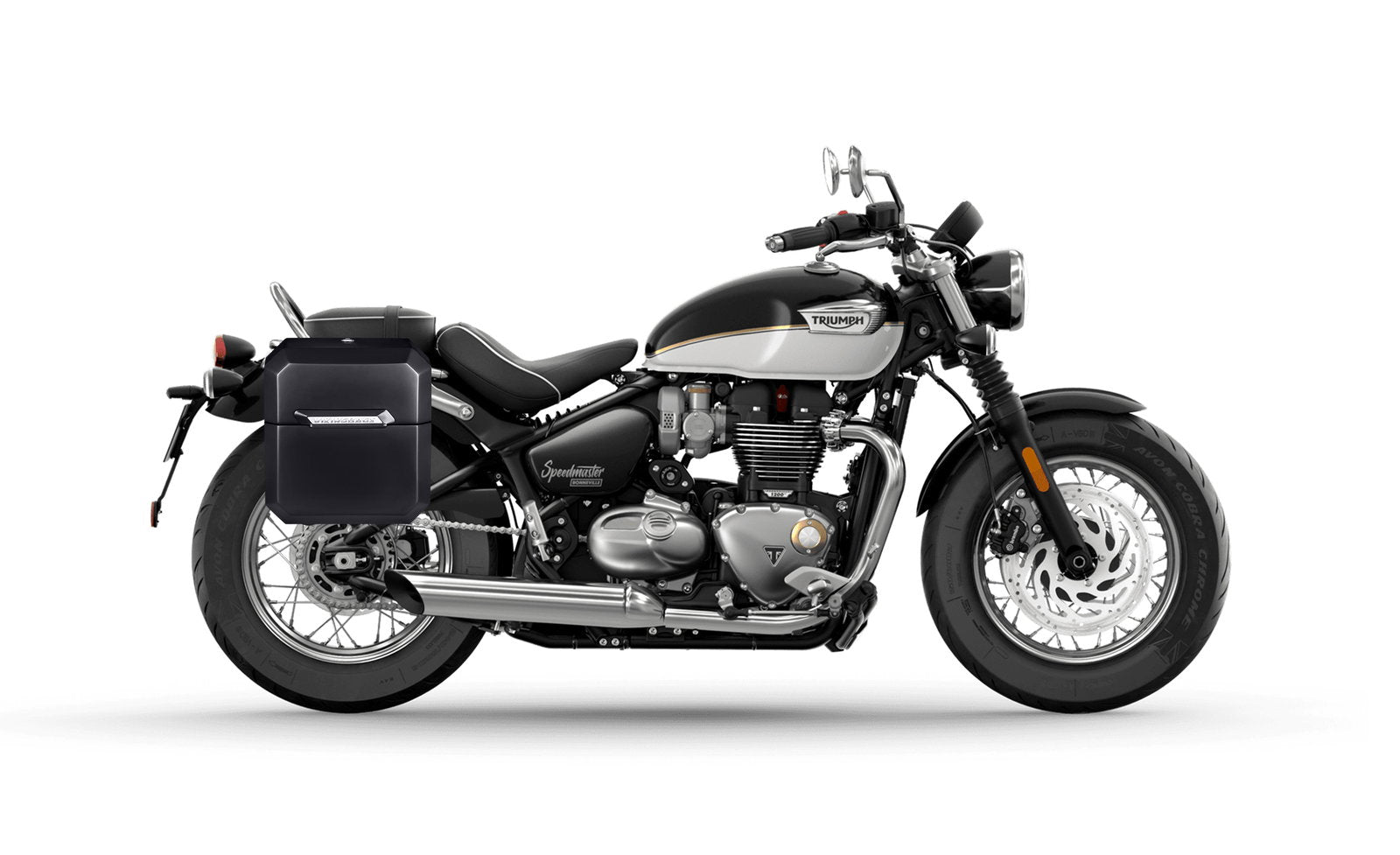 15L - Outlaw Quick Mount Medium Triumph Bonneville Speedmaster Painted Hard Solo Alforja (Right Only)