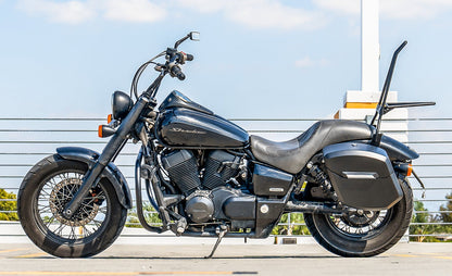 Iron Born 25" Sissy bar with Foldable Luggage Rack para Honda Shadow 750 Phantom Matte Black