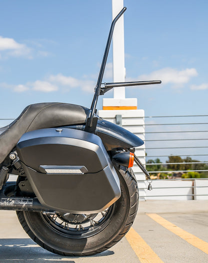 Iron Born 25" Sissy bar with Foldable Luggage Rack para Honda Shadow 750 Phantom Matte Black