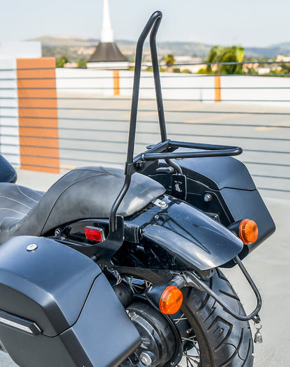 Iron Born 25" Sissy bar with Foldable Luggage Rack para Honda Shadow 750 Phantom Matte Black