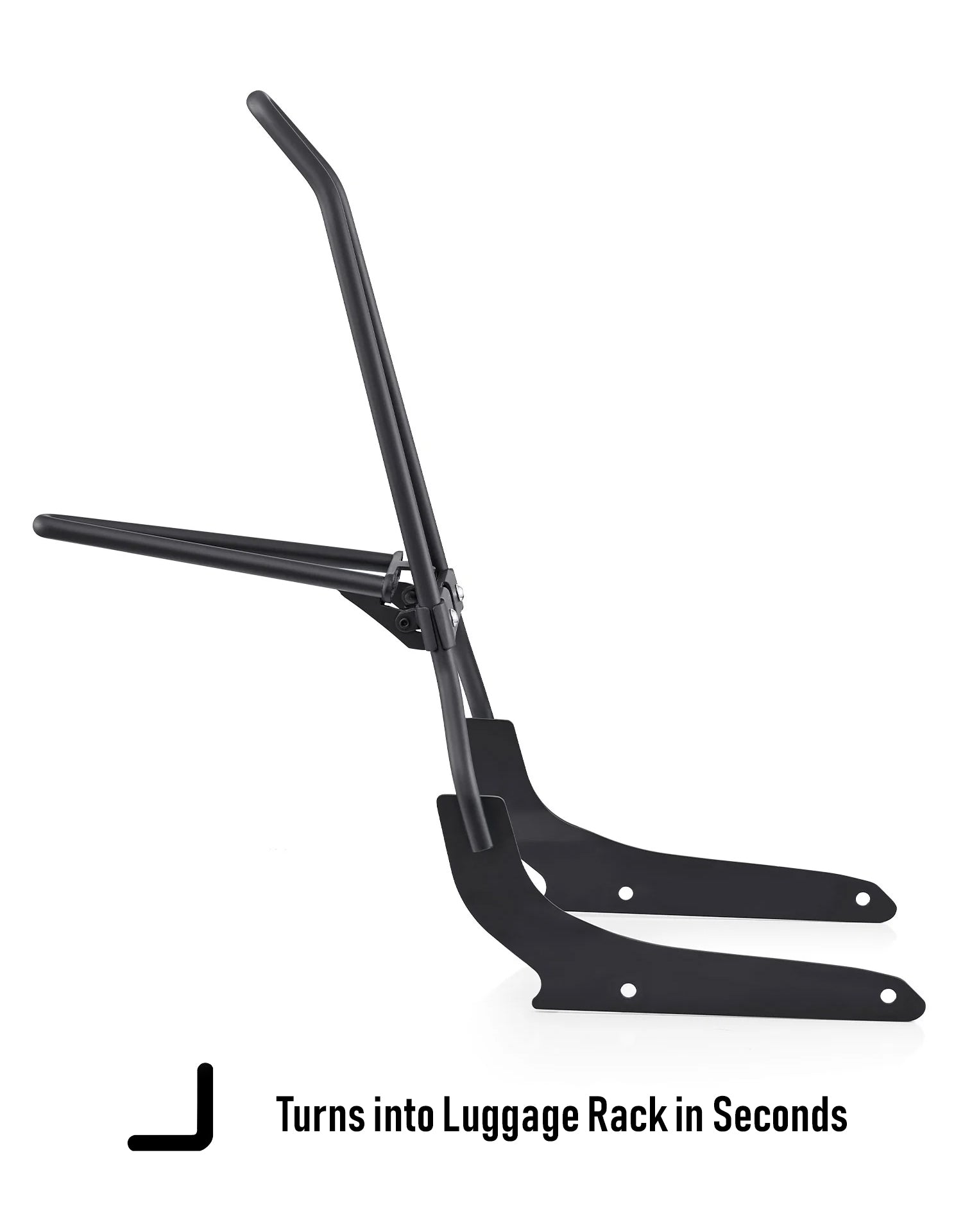 Iron Born 25" Sissy bar with Foldable Luggage Rack para Honda Shadow 750 Phantom Matte Black