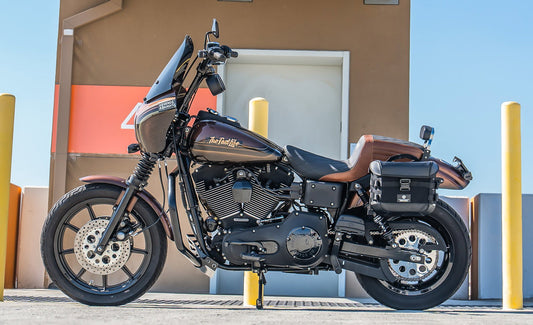 10L - Incognito Quick Mount Small Solo Alforja (Left Only) para Harley Dyna Super Glide Custom FXDC/I
