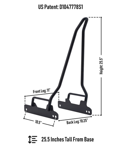Iron Born Blade 25" Sissy bar para Harley Dyna Super Glide FXD Matte Black