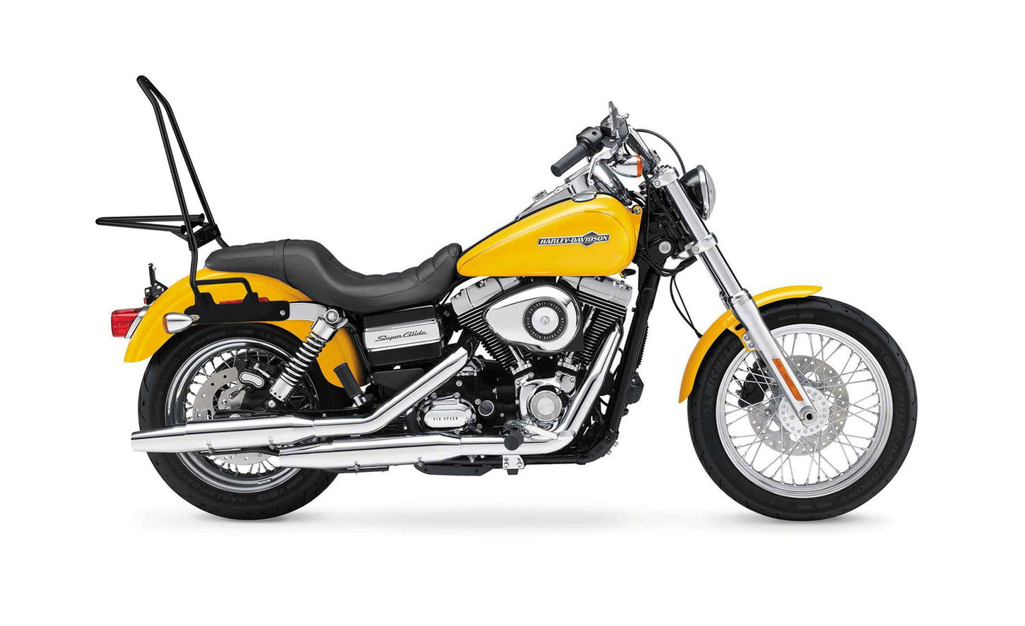 Iron Born Blade 25" Sissy bar with Foldable Luggage Rack para Harley Dyna Super Glide FXD Matte Black