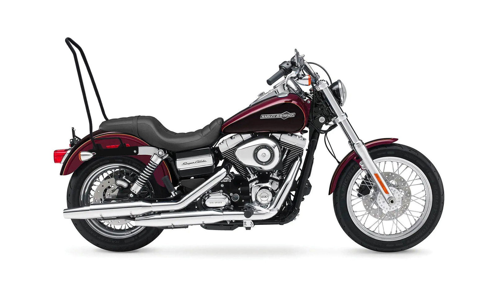 Iron Born Blade 25" Sissy bar para Harley Dyna Super Glide Custom FXDC/I Matte Black