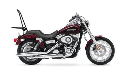 Iron Born Blade 25" Sissy bar with Foldable Luggage Rack para Harley Dyna Super Glide Custom FXDC/I Matte Black