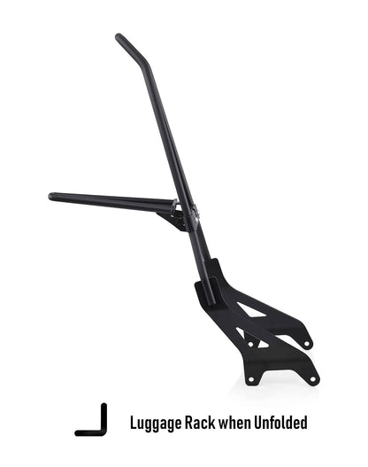 Iron Born Blade 25" Yamaha Bolt Sissy bar with Foldable Luggage Rack Matte Black