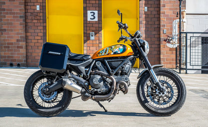 15L - Outlaw Quick Mount Medium Ducati Scrambler (2014-17) Painted Hard Solo Alforja (Right Only)